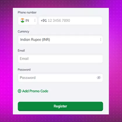 Quick Valor Bet Sign-Up Form