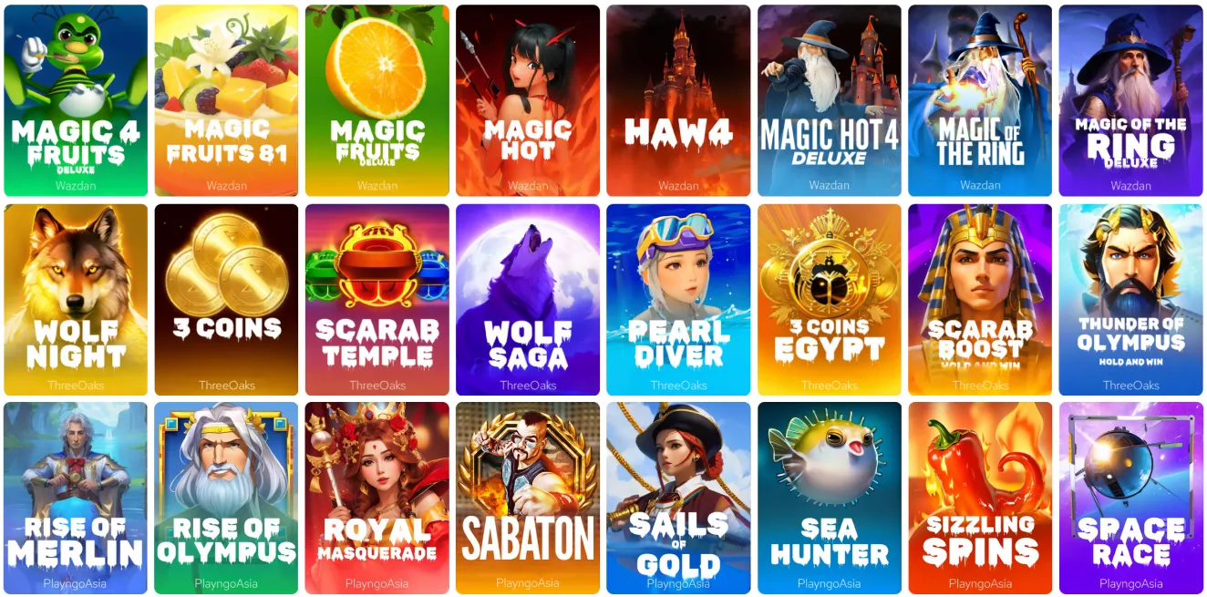 More top-rated slot games featured on Valor Casino